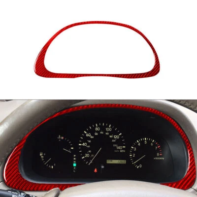 Cubierta de velocímetro interior de fibra de carbono roja para Lexus RX300 1998-2003 A Foto 1 de 4