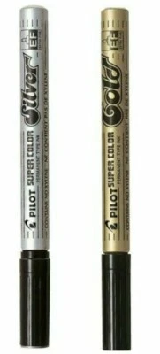 Pilot Metallic Super Colour Extra Fine (0.5mm Line) Permanent Marker Paint Pen