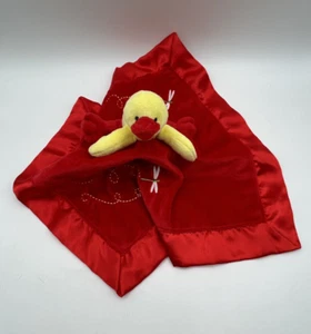 Mary Meyer WUBBIE Red w/ Yellow DUCK Lovey Security Blanket Nunu HTF + paper tag - Picture 1 of 22