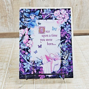 Leanin Tree Birthday Greeting Card Once Upon A Time Fairy Tale Blue Pink - Picture 1 of 17