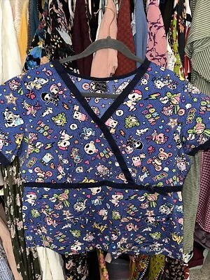 Tokidoki by Koi HTF Womens Scrub Top Size XL - Image 1 of 3