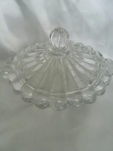 Heisey Clear Glass 6 Inch Covered Dish Preowned bowl Candy - Picture 1 of 5