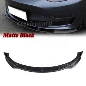 Spoiler divisor de parachoques delantero para 2017-2018 2023 Tesla Model 3 negro mate - Imagen 1 de 7