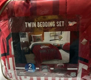Northwest Red White Ohio State Buckeyes NCAA 2-Piece Twin Bedding Set New - Picture 1 of 9