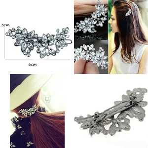 New Beautiful Rhinestone Flowers Hair Clip, Hair Jewellery Accessories UK Seller - Picture 1 of 4