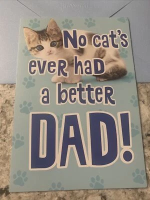 HALLMARK EXPRESSIONS Happy Father’s Day Dad From The Cat Funny 5”x7” Hallmark Greeting Card
