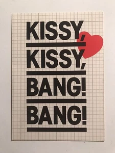 Kissy Kissy! Bang Bang! Tarjeta de felicitación vintage años 80 TNT Designs T.J. Edwards - Imagen 1 de 7