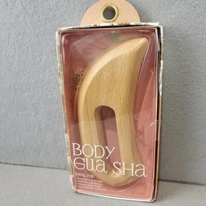 Heal Harmony Body Gua Sha Massager  Lymphatic Drainage Tool Natural Beachwood - Picture 1 of 5
