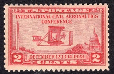 #649 XF MNH OG-2c Aeronautics Conference Issue BIG GEM STAMP (REM #649-9) - Image 1 of 2