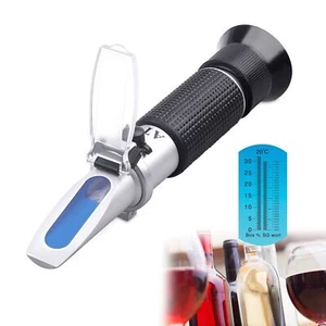 0-32% Brix Alkohol Wein Refraktometer 2in1 Zuckergehalt Messgerät Alkoholometer - Bild 1 von 12