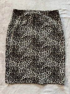 Alfani Women’s Cheetah Print Smooth Knit Pencil Skirt Size 4 Petite - Picture 1 of 5