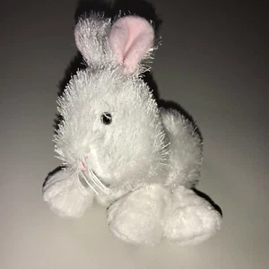 Ganz Webkins White Bunny Rabbit Lil Kinz 7" Plush Stuffed Animal Pink Ears HS078 - Picture 1 of 6