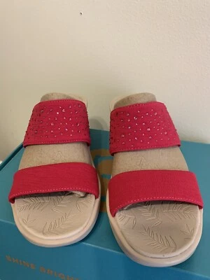 Sandalias de cuña sin cordones BZees para mujer Cloud Technology talla 9M magenta Sienna Foto 1 de 4