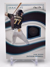 Jackson Merrill Gold #’ed 1/1  Material Prime Hat Button 2023 Immaculate 🔥🔥🔥