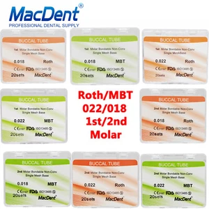 80 tubos dentales bucales ortodoncia 1er segundo molar tubo bucal MBT Roth 022/018 - Imagen 1 de 21