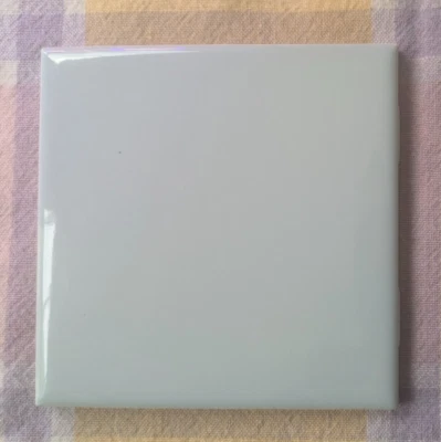 4 1/4" X 4 1/4"  US Ceramics / Romany Spartan Seafoam Glossy Ceramic Tile  New - Image 1 of 4