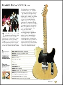 James Burton Fender Broadcaster Wilko Johnson Telecaster guitarra historia artículo - Imagen 1 de 4
