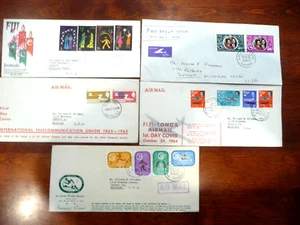 5 FIDSCHI ERSTTAGSBRIEFE 1963/1975 ADRESSIERT SOFORTKAUF 8,95 $ - Bild 1 von 6