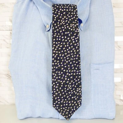 CHAPS Corbata Cuello Para Hombres Azul Floral Algodón Tejido Traje Boho Foulard Primavera Ajustado Divertido Foto 1 de 4