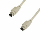 KNTK 6' Mini DIN8 to MDIN8 Cable 28AWG 8 Pin Male to Male Connector for Mac PC