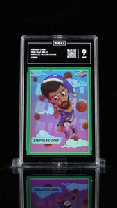 Stephen Curry 2024 Leaf #MI-12 Metallic Imaginations Green 10/25 - Bild 1 von 2