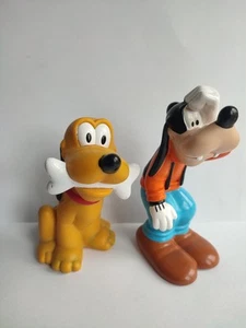Disney Pluto and Goofy with bone PVC Figures 4 1/2" and 5" tall - Picture 1 of 14