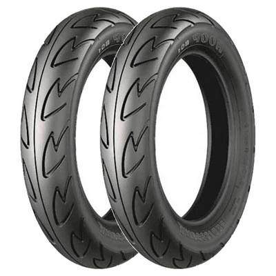 PAAR MOTORRADREIFEN BRIDGESTONE 90/90-10 50J + 90/90-10 50J HOOP B01 - Bild 1 von 4