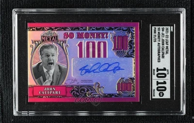 2021-22 Leaf Metal So Money Pink Rainbow 21/25 John Calipari SGC 10 GEM Auto - Image 1 of 3