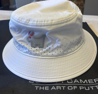 NUEVO CON ETIQUETAS Scotty Cameron Gallery Blanco MELIN Caddie Sombrero Cubo Ajuste Clásico Bulldog Foto 1 de 3