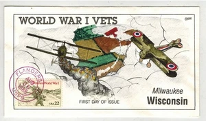 1988 COLLINS HANDPAINTED FDC 2154 MILITARY WORLD WAS 1 VETS WAS $35 - Picture 1 of 1