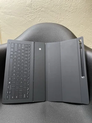 Teclado con cubierta de libro Samsung tecla AI delgada para Tab S10 Ultra Tab S9 Ultra EF-DX920 Foto 1 de 4
