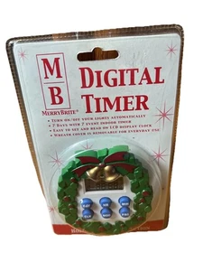 Merry Brite Digital Automatic Timer Christmas Wreath Design Easy Set NEW! - Picture 1 of 3