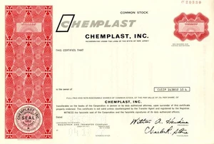 Chemplast, Inc. - Specimen Stock Certificate - Specimen Stocks & Bonds - Bild 1 von 1