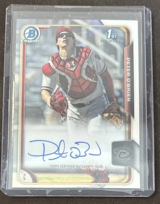 2015 Bowman - Chrome Prospects Autographs Peter O'Brien #BCAP-PO Arizona - Image 1 of 2