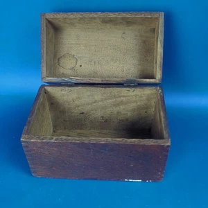 Vintage Dovetailed Index File Card Recipe Wooden Box - Picture 1 of 14