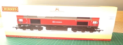 Hornby R3486 Class 66 in SCHENKER DP World weathered livery Excellent condition. - Image 1 of 4