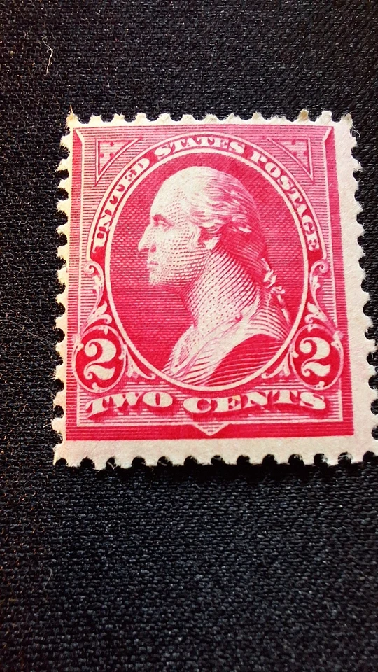 U.S. Stamps Scott #252, M/F/VLH, Carmine, 2 Cent, Washington, Perf 12, 1895, T3 - Image 1 of 2