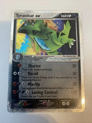 Tyranitar Ex 111/115 EX Unseen Forces Holo Pokemon HP/DMG - Image 1 of 4