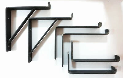 Scaffold Board Shelf Brackets Rustic Heavy Duty Handmade Industrial Steel Metal - Image 1 of 4