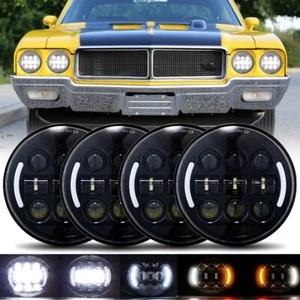 4pcs 5.75'' 5-3/4" led headlight Sealed Projector Hi-Lo Beam for Chevrolet C10 - Bild 1 von 11