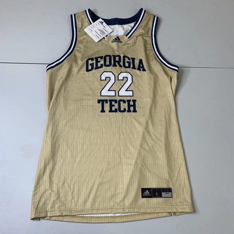 NWT Adidas Georgia Tech Basketball Jersey Gold L Team Issue NCAA  Yellow Jackets Cover