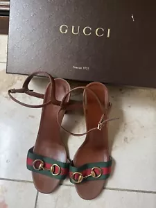 Authentic Gucci Heeled Sandal Size 38 - Picture 1 of 5