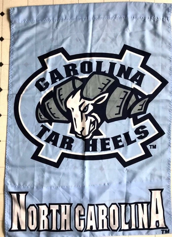 North Carolina Tar Heels Logo NCAA  29x39 Light Blue Flag Black & White Letters Cover