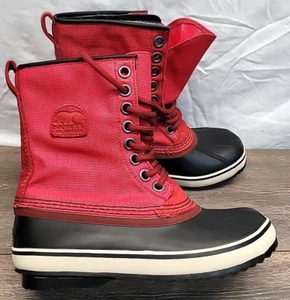 Sorel Waterproof 1964 Premium CVS Boots Red Snow Boots Womens Size 6.5 New - Picture 1 of 7