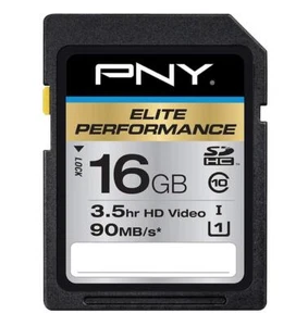 PNY Elite Performance 16GB High Speed SDHC Class 10 Flash Card (P-SDH16U1H-GE) - Picture 1 of 1