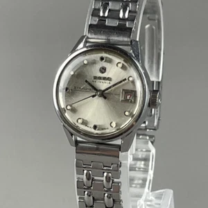LADO Starliner Vintage Automatic Ladies Watch Silver Dial SS Band Swiss Watch - Picture 1 of 18
