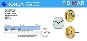 MOVIMIENTO SWISS RONDA CAL. 751. NORMTECH. - Imagen 1 de 3