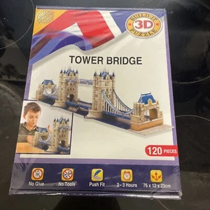 3D Tower Bridge Replica Puzzle - 120 Pieces London Tower Bridge Educational - Picture 1 of 2