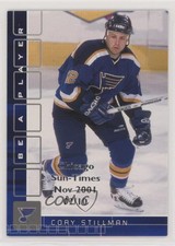 2001-02 ITG Be A Player Memorabilia Sapphire Chicago Sun-Times /10 Cory Stillman