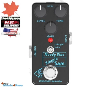 Simple Sam Moody Blue Overdrive Classic Blues Style Ov/drive Guitar Effect Pedal - Picture 1 of 7